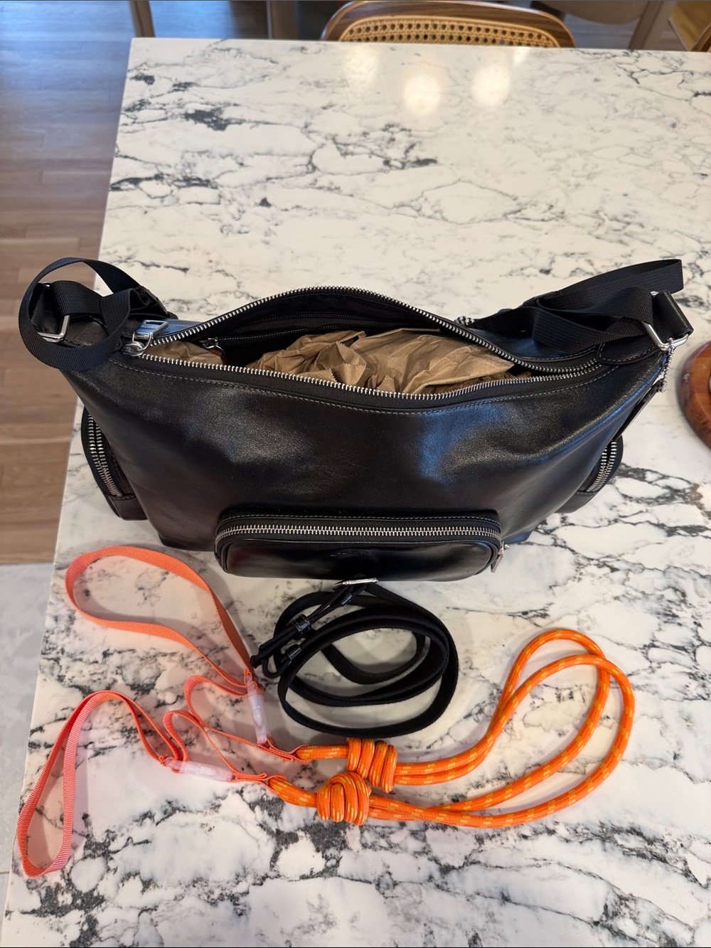 Coach Finn Black Leather Crossbody with two extra straps! - Picture 7 of 8